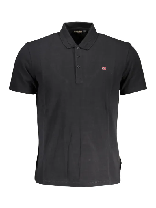 Napapijri Herren KURZARM-POLOSHIRT Schwarz | online kaufen
