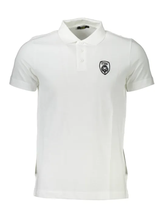 Cavalli Class Herren KURZARM-POLOSHIRT Weiß | online kaufen