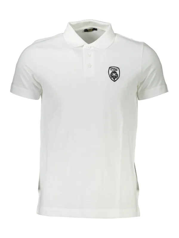 Cavalli Class Herren KURZARM-POLOSHIRT Weiß | online kaufen