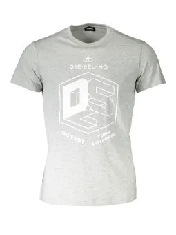 Diesel Herren T-Shirt Grau leihen - Flex-Fashion Verleih