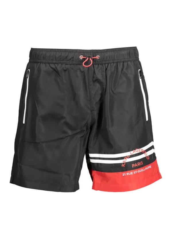Karl Lagerfeld Beachwear Herren REISSVERSCHLUSSTASCHEN Schwarz