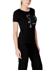 Schwarzes Ea7 T-Shirt mit Logo