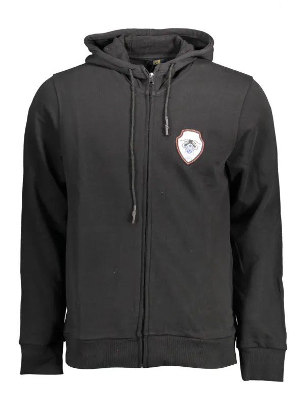 Cavalli Class Herren LANGARM-KAPUZENPULLOVER Schwarz