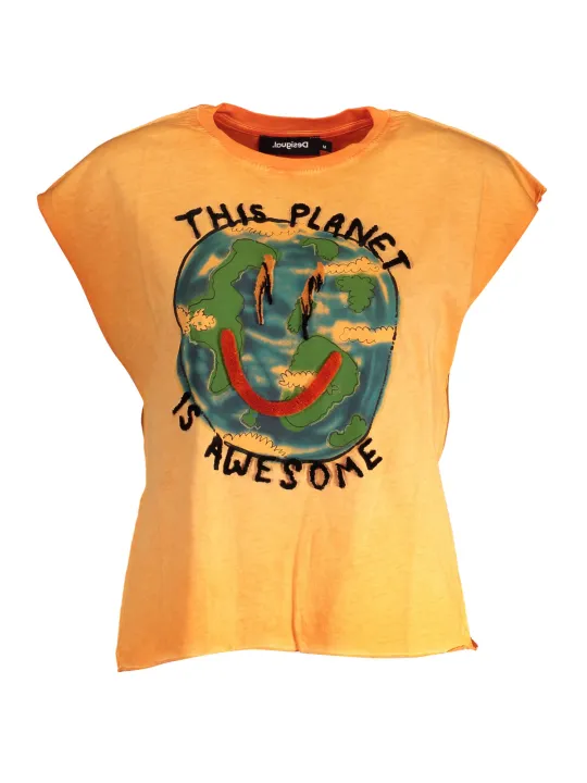 Desigual Damen KURZARM-T-SHIRT Orange | online kaufen