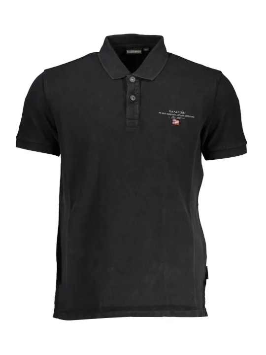 Napapijri Herren KURZARM-POLO Schwarz | online kaufen