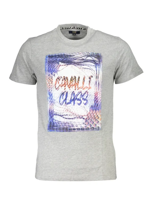 Cavalli Class Herren KURZARM-T-SHIRT Grau | online kaufen