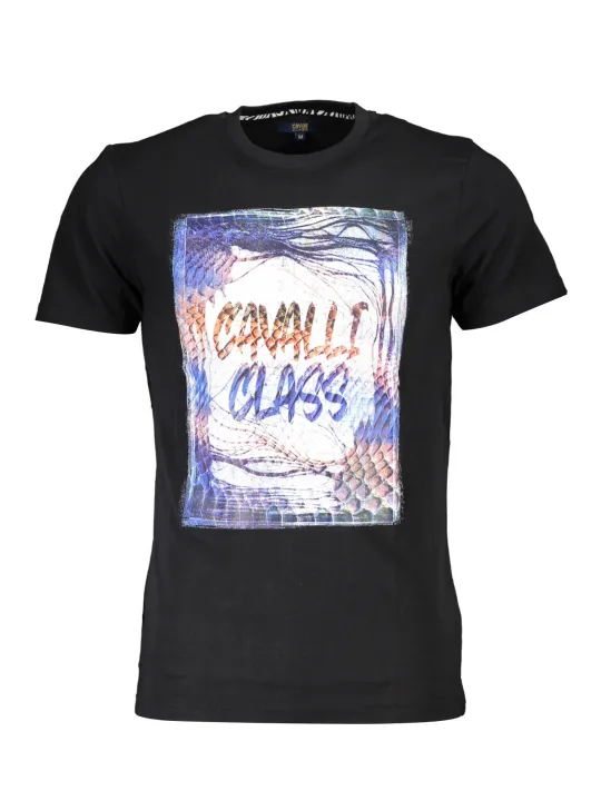 Cavalli Class Herren KURZARM-T-SHIRT Schwarz | online kaufen