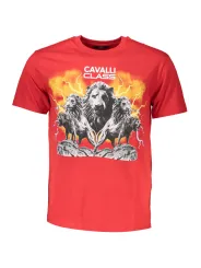 Cavalli Class Herren KURZARM-T-SHIRT Rot | online kaufen
