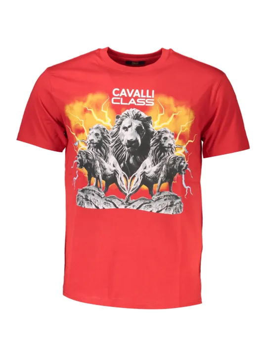 Cavalli Class Herren KURZARM-T-SHIRT Rot | online kaufen