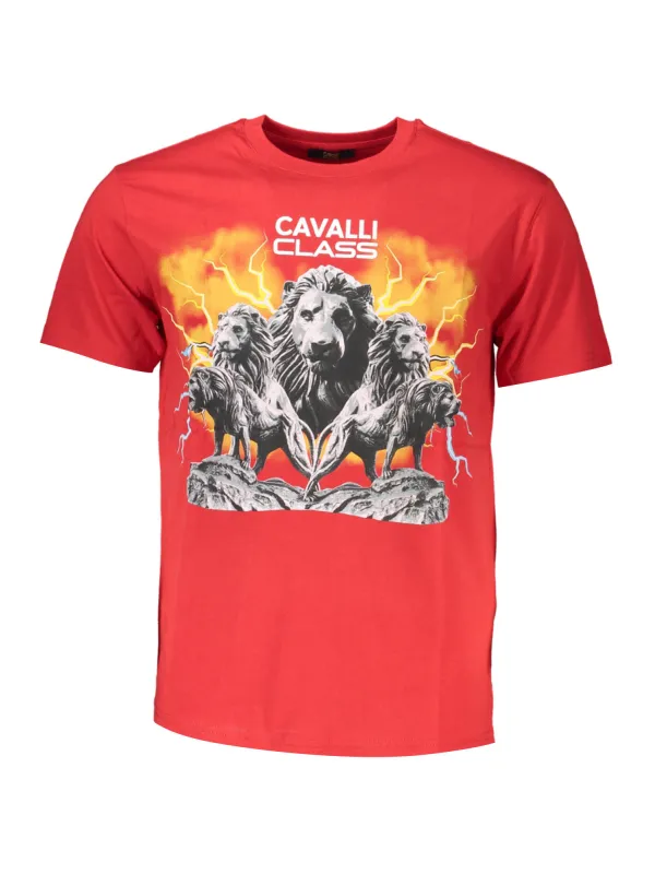Cavalli Class Herren KURZARM-T-SHIRT Rot | online kaufen