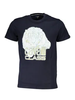 Cavalli Class Herren T-Shirt Blau mieten – Flex-Fashion Verleih