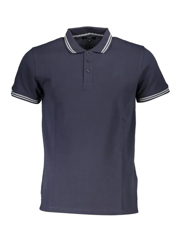Cavalli Class Herren KURZARM-POLOSHIRT Blau | online kaufen