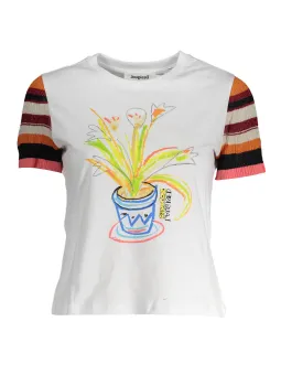 Desigual Damen T-Shirt Weiß mieten – Flex-Fashion Verleih