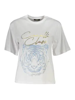 Cavalli Class Damen T-Shirt mieten - Weiß, XS/S, 100% Baumwolle