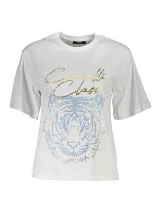 Cavalli Class Damen KURZARM-T-SHIRT Weiß | online kaufen