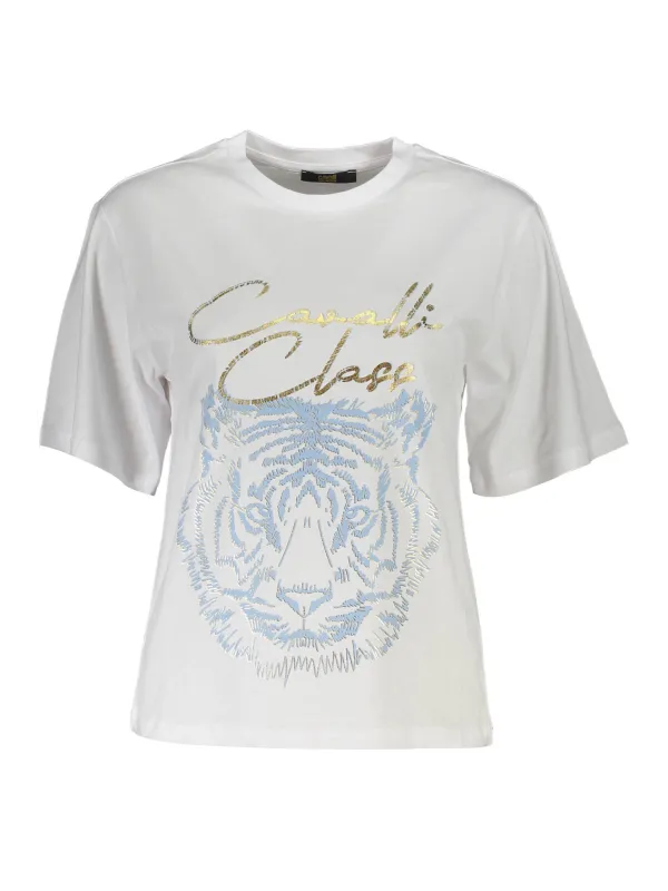 Cavalli Class Damen KURZARM-T-SHIRT Weiß | online kaufen