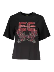 Cavalli Class Damen KURZARM-T-SHIRT Schwarz | online kaufen