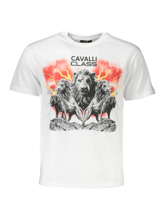 Cavalli Class Herren KURZARM-T-SHIRT Weiß | online kaufen