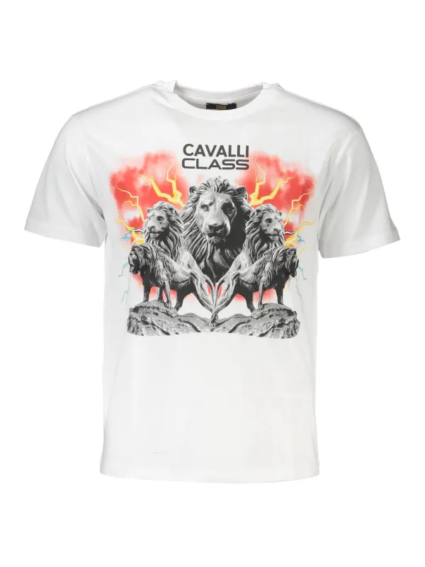 Cavalli Class Herren KURZARM-T-SHIRT Weiß | online kaufen