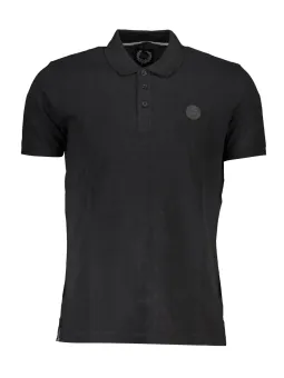 GIAN MARCO VENTURI Herren KURZARM-POLO Schwarz