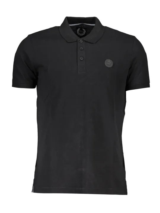 GIAN MARCO VENTURI Herren KURZARM-POLO Schwarz