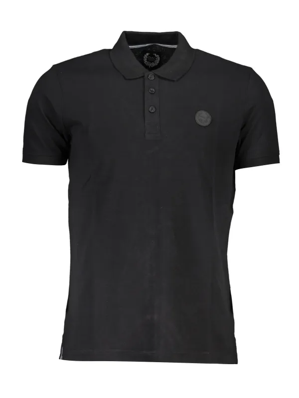 GIAN MARCO VENTURI Herren KURZARM-POLO Schwarz