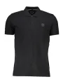 GIAN MARCO VENTURI Herren KURZARM-POLO Schwarz