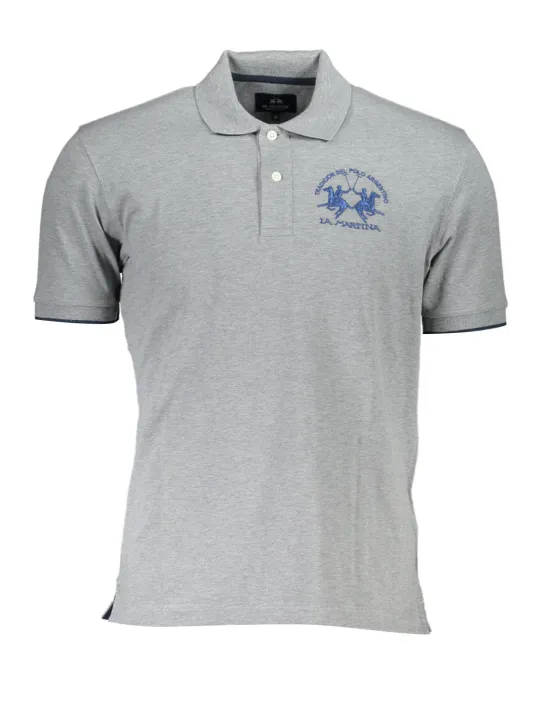 LA MARTINA Herren KURZARM-POLOSHIRT Grau | online kaufen