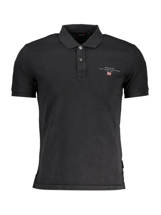 Napapijri Herren KURZARM-POLO Schwarz | online kaufen
