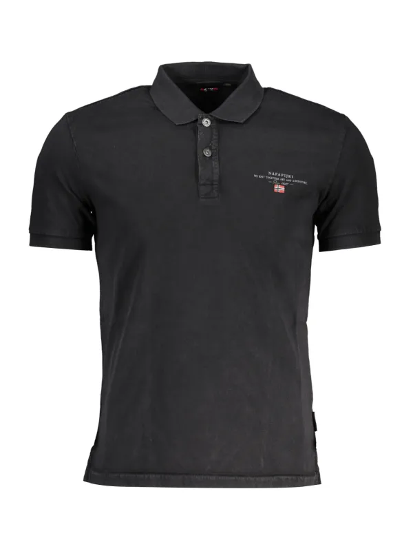 Napapijri Herren KURZARM-POLO Schwarz | online kaufen