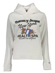 Tommy Hilfiger Damen LANGARM-KAPUZENPULLOVER Weiß