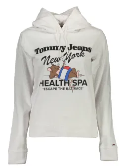 Tommy Hilfiger Damen LANGARM-KAPUZENPULLOVER Weiß