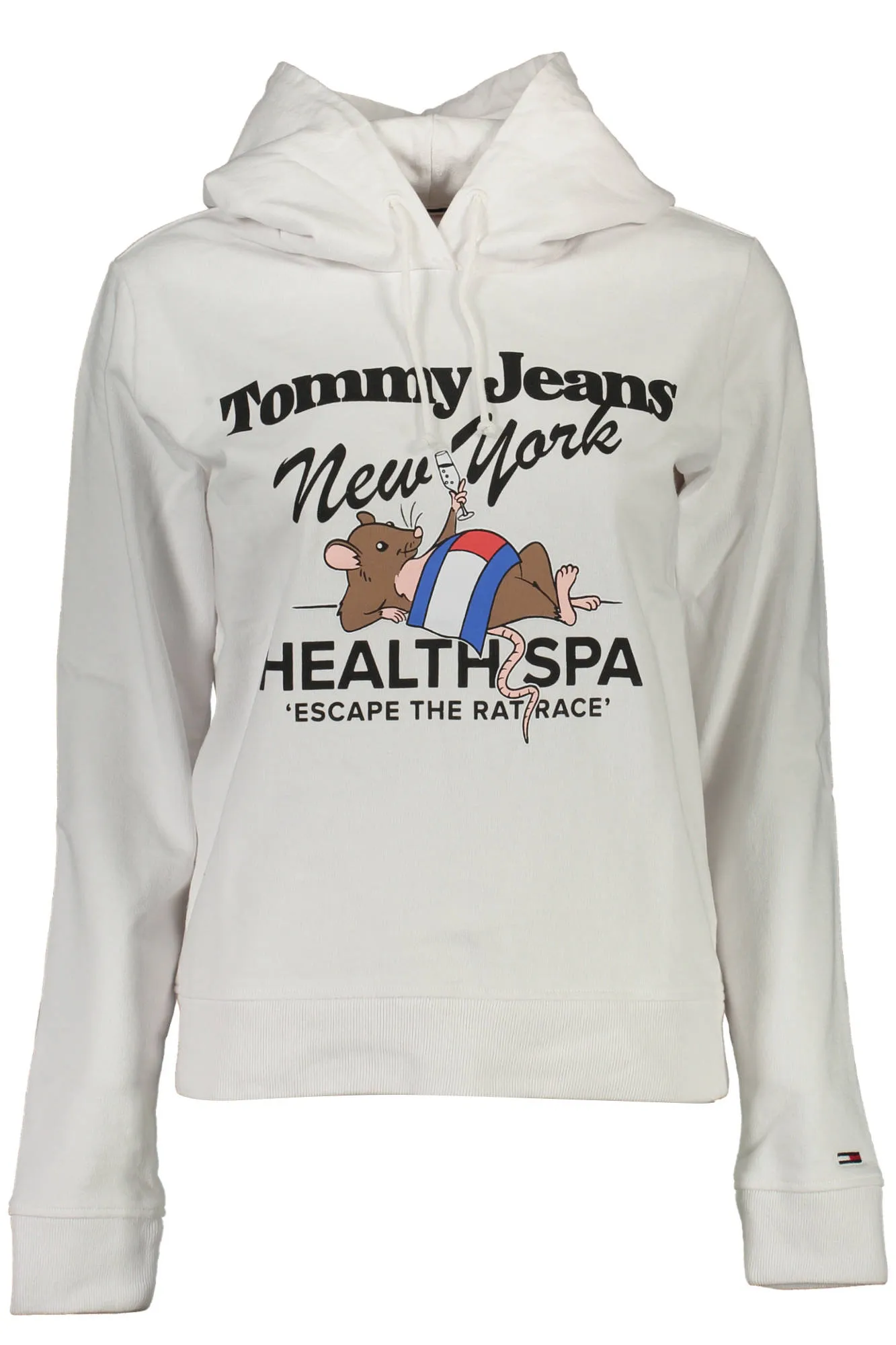 Damen LANGARM-KAPUZENPULLOVER Weiß DW0DW14874_73CBB93_BIANCOYBR