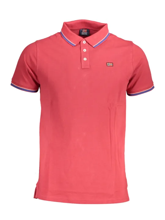 NORWAY 1963 Herren KURZARM-POLO Rot | online kaufen