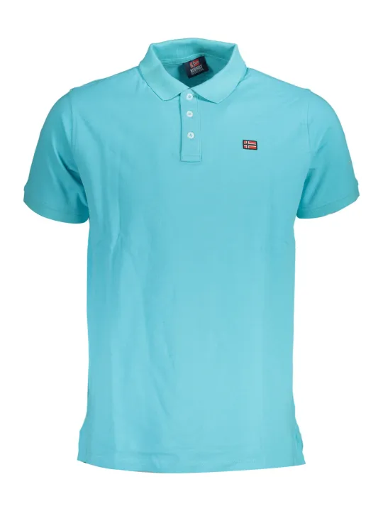 NORWAY 1963 Herren KURZARM-POLO Hellblau | online kaufen