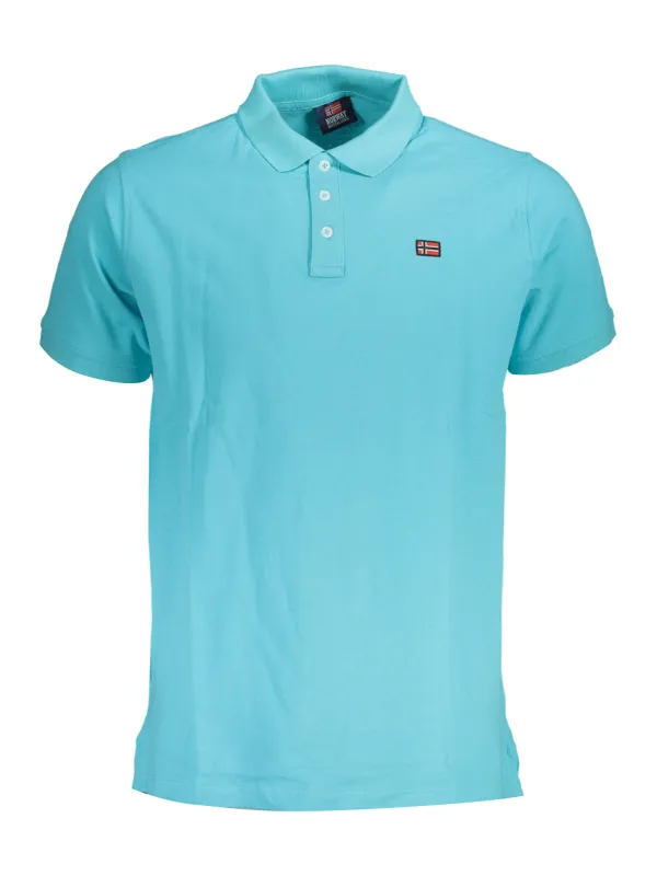 NORWAY 1963 Herren KURZARM-POLO Hellblau | online kaufen
