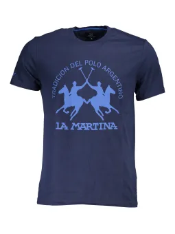 LA MARTINA Herren T-Shirt Blau mieten – Flex-Fashion Verleih
