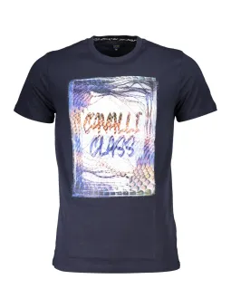 Cavalli Class Herren T-Shirt Blau mieten - Flex-Fashion Verleih