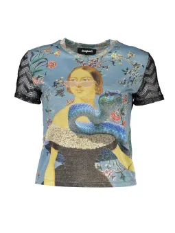 Desigual Damen T-Shirt mieten – Hellblau, Größen M-2XL