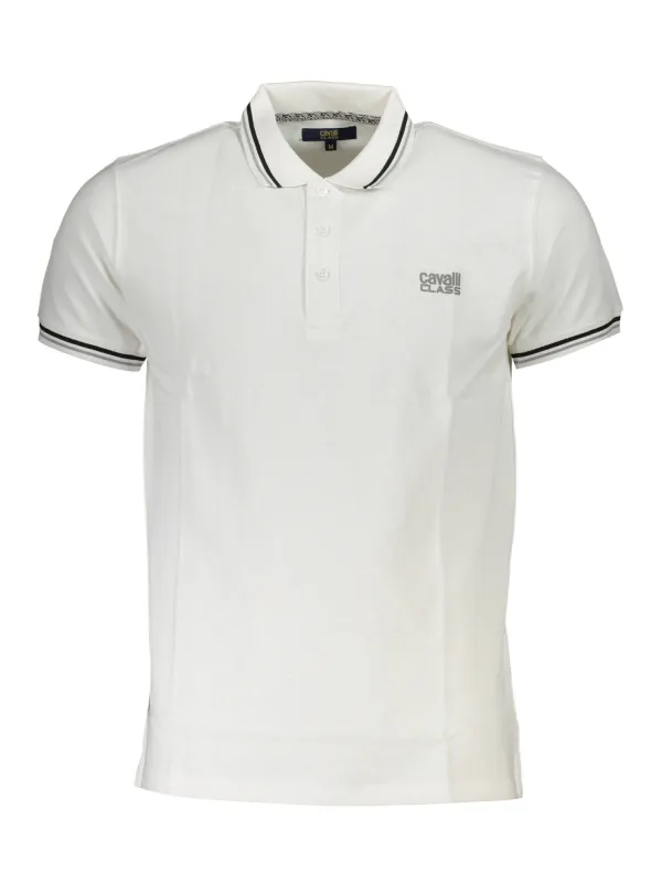 Cavalli Class Herren KURZARM-POLO Weiß | online kaufen