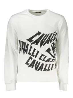 Cavalli Class Herren Sweatshirt Weiß mieten | Flex-Fashion