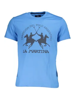 LA MARTINA Herren T-Shirt Blau mieten – Flex-Fashion Verleih