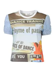 Desigual Damen KURZARM-T-SHIRT Hellblau | online kaufen