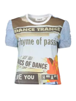 Desigual Damen KURZARM-T-SHIRT Hellblau | online kaufen