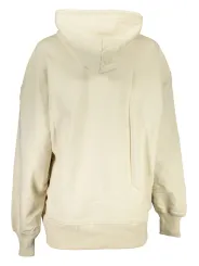 Calvin Klein Damen LANGARM-KAPUZENPULLOVER Beige