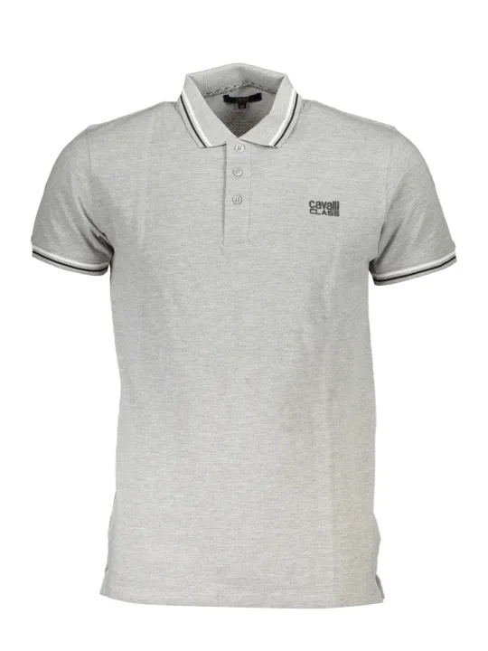 Cavalli Class Herren KURZARM-POLO Grau | online kaufen