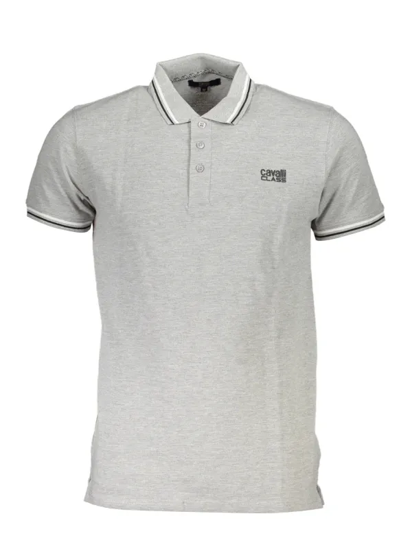 Cavalli Class Herren KURZARM-POLO Grau | online kaufen