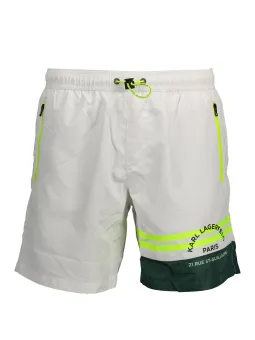 Karl Lagerfeld Beachwear Herren REISSVERSCHLUSSTASCHEN Weiß