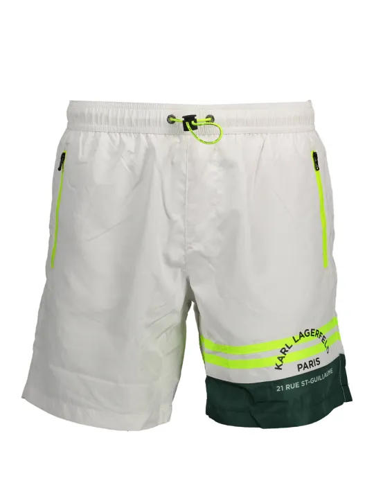 Karl Lagerfeld Beachwear Herren REISSVERSCHLUSSTASCHEN Weiß