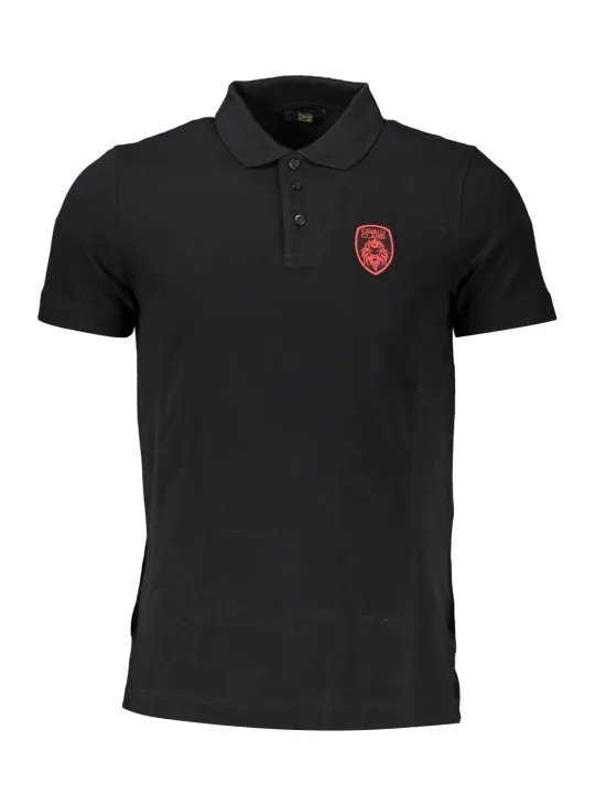 Cavalli Class Herren KURZARM-POLOSHIRT Schwarz
